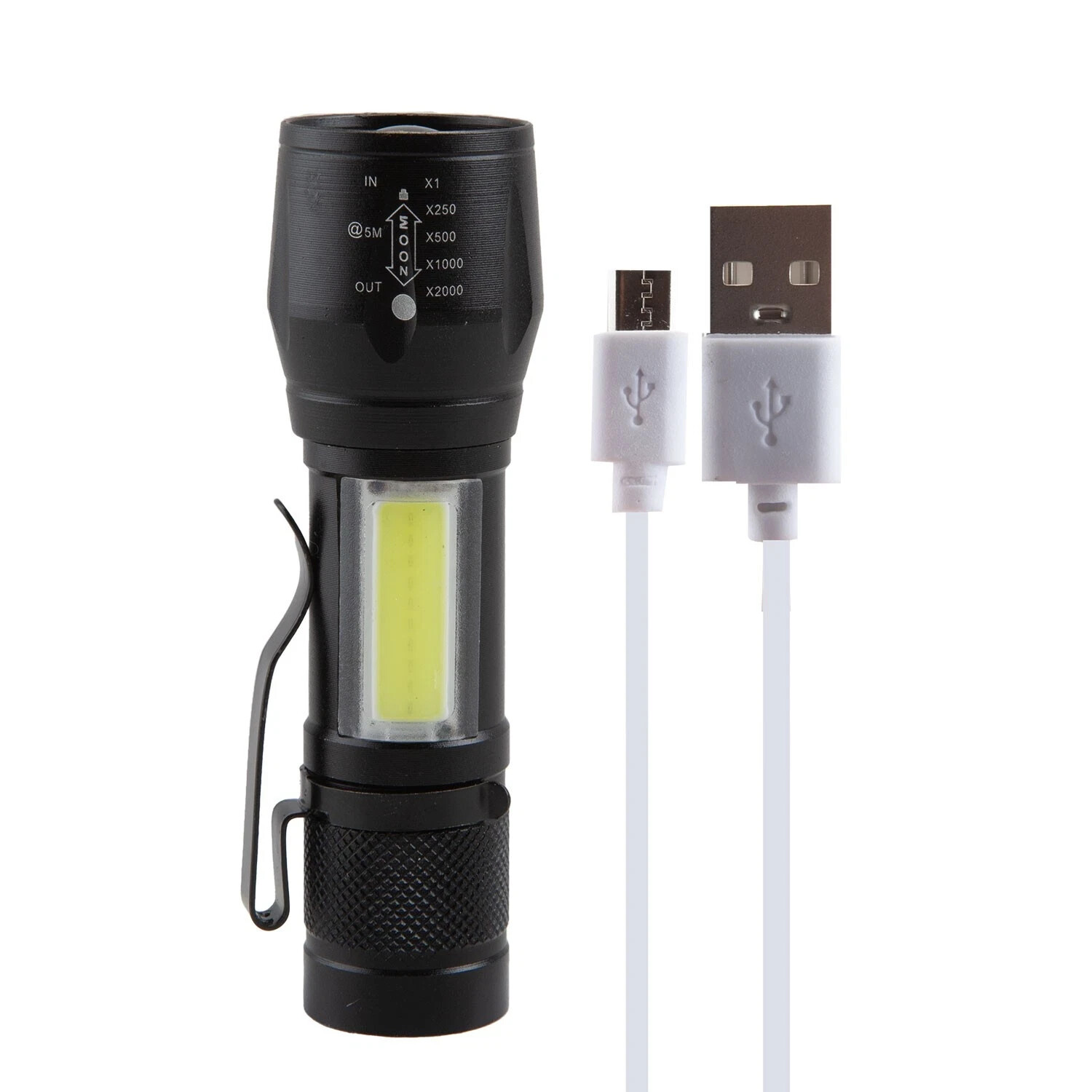 Torch Lantern 3W rechargeable USB Convenient Torch Recharge Black 3W Camping