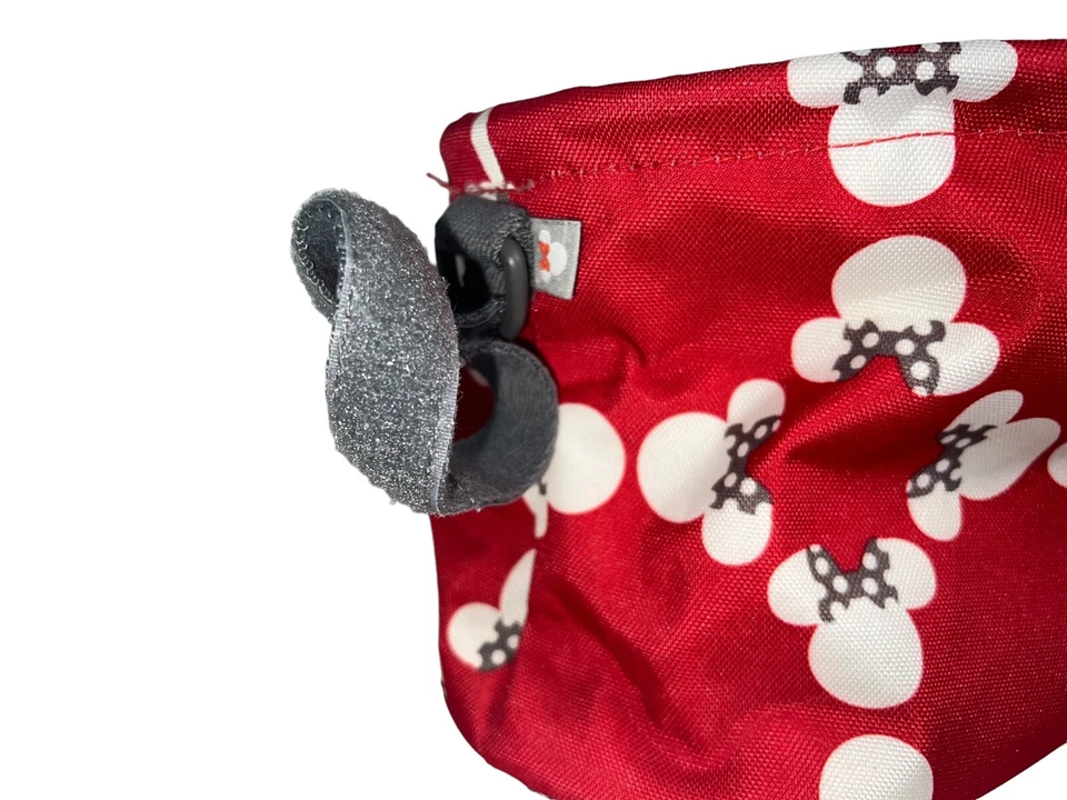 Disney Baby Minnie Mouse Stroller Caddy Red With White Polka Dots Gray Details - Image 2 of 4