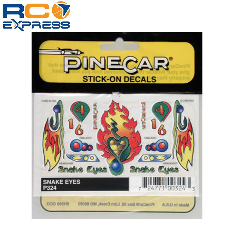 Pinecar Stick-On Decals Snake Eyes PIN324