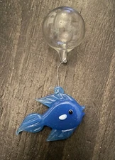 Glass Blue Fish With Bubble Cute!!!