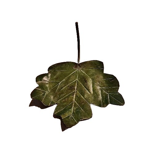 Plato de baratija de hoja de arce de metal decoración de otoño 6" W X 5" L - Imagen 1 de 8