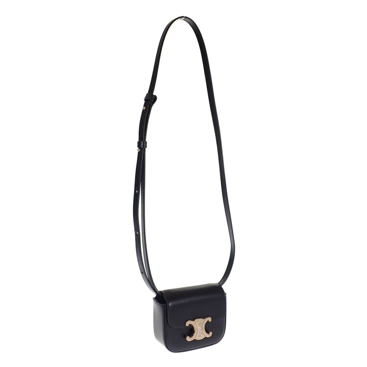 CELINE Mini Triomphe Shoulder Bag with Strass Closure CELINE Mini Triomphe Shoulder Bag with Strass Closure