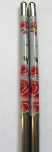 9” STAINLESS STEEL Chopsticks HAIR STICKS Silver Pick Pink Blue Red Black - Picture 18 of 24