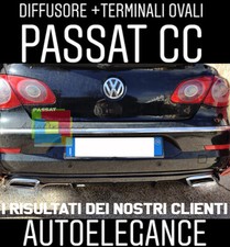VW Passat Cc 08-12 Diffusor Unten Stoßstange Diffusor Anschlüsse Ovale ABS