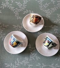 Illy Collection 1994,lot De 3 Tasses  à café Richard Ginori Sandro Chia 