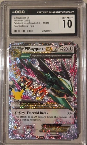 CGC 10 M Rayquaza EX 76/108 Celebrations Classic Collection