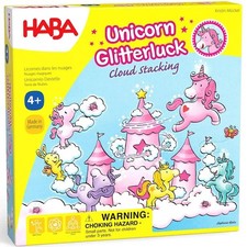 Unicorn Glitterluck - Unicorn Cloud Stacking Board Game for Family,