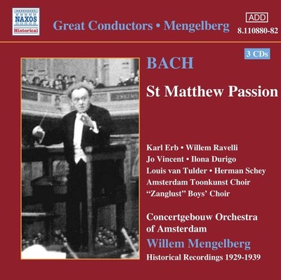 St. Matthew Passion (Mengelberg, Concertgebouw Orchestra)