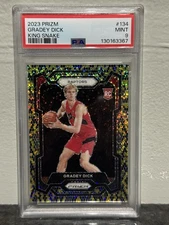 GRADEY DICK 2023 PANINI PRIZM Gold KING SNAKE #134 ROOKIE RC PSA 9