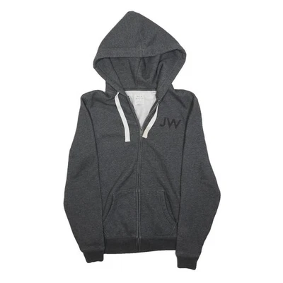 JACK WILLS Hoodie à Capuche Homme Gris Zippé Coton Mélangé S - Photo 1/4
