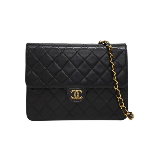 Excellent condition CHANEL S Flap S Chain Shoulder Bag Model 4 Coco Mark Lambski