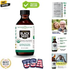 Mother Nature USDA Organic Black Seed Oil, High TQ 2 , Cold Pressed, Unrefine...