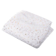 10 Yards Tulle Fabric, 63inch Glitters Tulle Fabric Rolls Ribbon, White