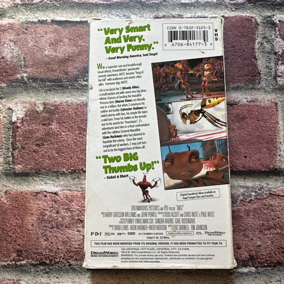 ANTZ, 1999 VHS  slip sleeve Woody Allen, Dan Akroyd, Sharon Stone - Image 2 of 3