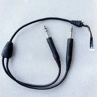Genuine Double Twin Dual Plug Adapter Cable for Bose A20 Aviation Headset Stereo