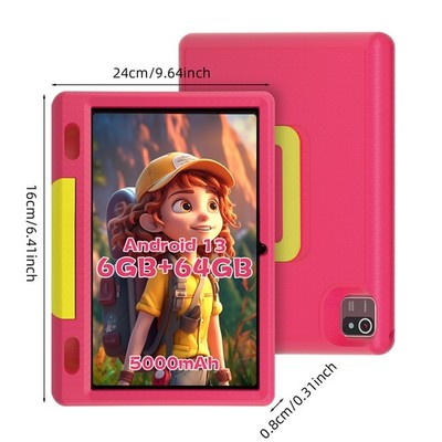 AEEZO Kids Tablet 10.1'' Android 13 Tablets 64GB with Shockproof for 3-12