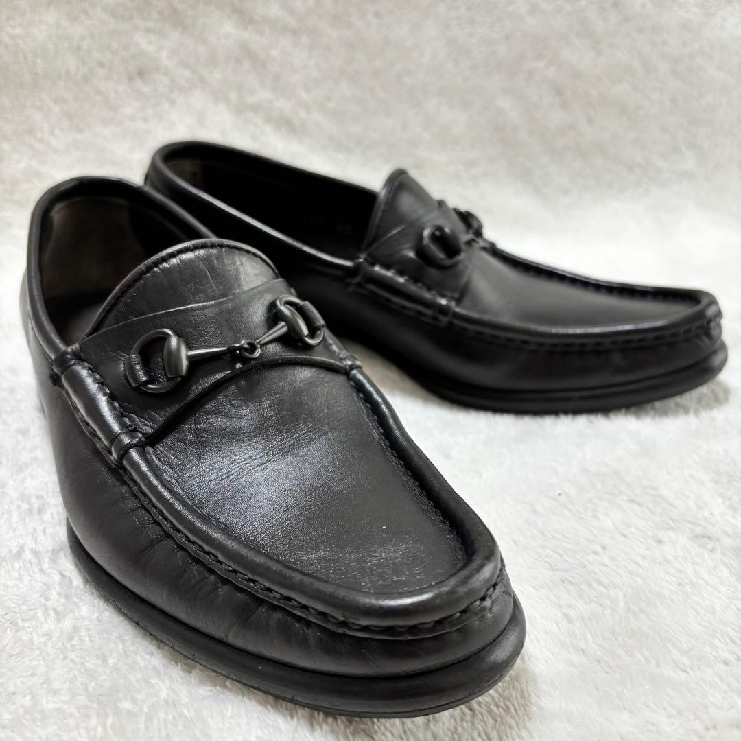 GUCCI Women's Loafers Horsebit Leather Black EU35/US5 120219c thumbnail 12