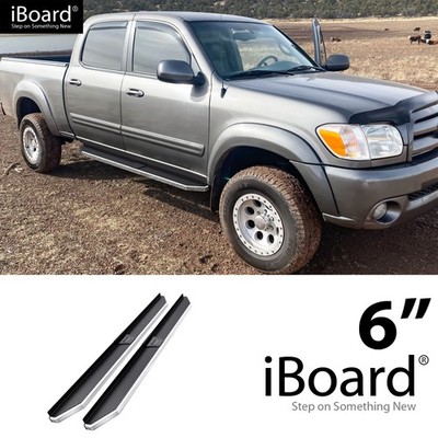 APS Flat Running Board Polished 6'' Fit Toyota Tundra Double Cab 04-06