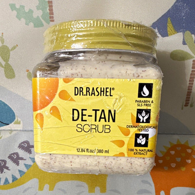 Dr Rashel Vegan De-Tan Face & Body Scrub 12.84oz Brightening Exfoliating Skin