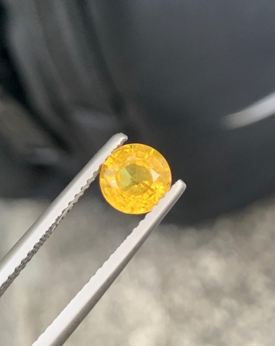 Yellow Sapphire 1.26ct Round Cut – Natural 6.3mm Loose Gemstone From Sri Lanka - Picture 4 of 12