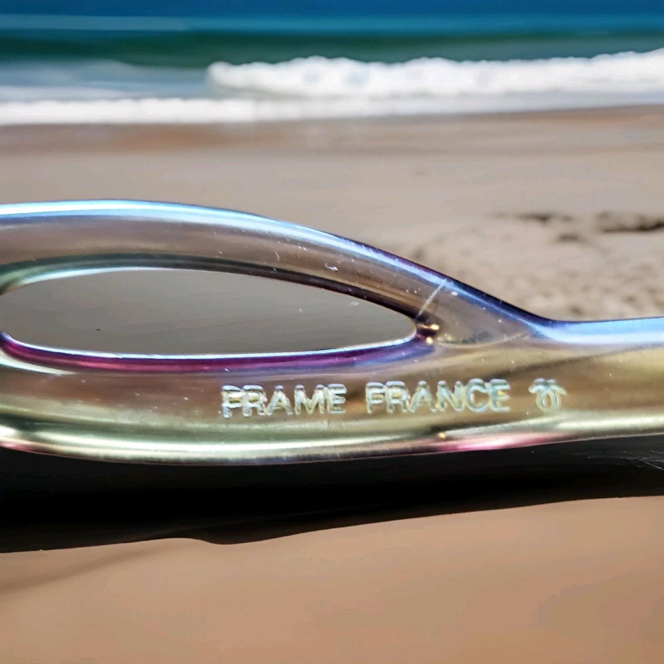 60s JackieO Iridescent Frames Pearl Purple Green Made In France sunGLASSes Vtg - Image 4 of 4