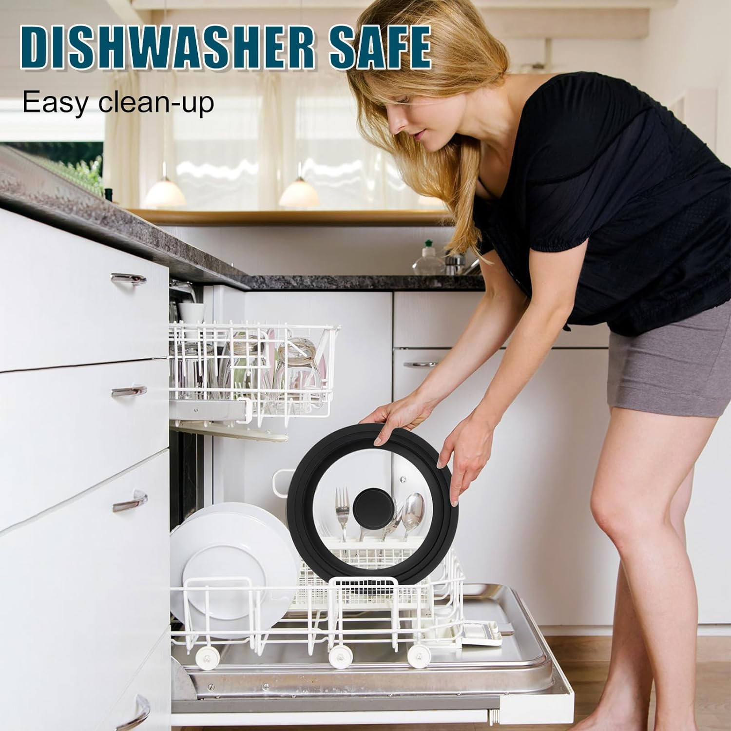 Universal Lid for Pots Pans and Skillets, Pan Cover Fit 6", 7", 7.8" Diameter Co