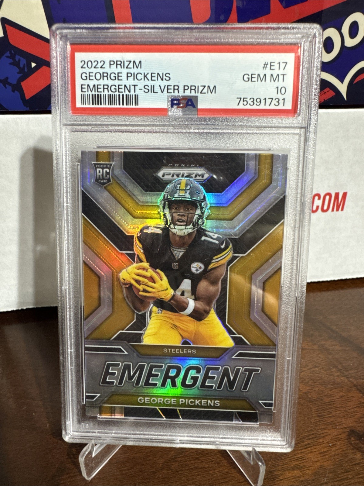 2022 George Pickens Rookie Emergent Silver Prizm PSA 10