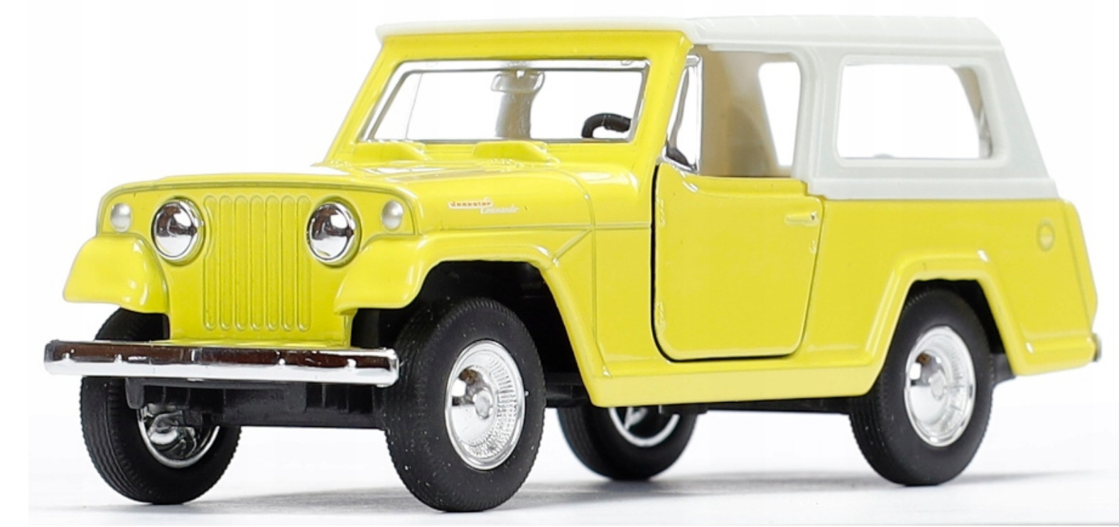 Welly 1967 Jeep Jeepster Commando Station Wagon Yellow 1:34 1:39 Scales 4.5Inch