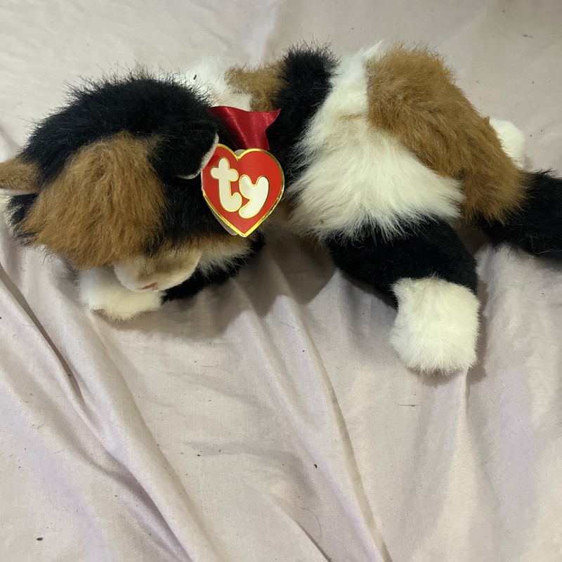 1995 TY Classic Plush MAGGIE the Calico Kitten Cat Stuffed Animal Toy
