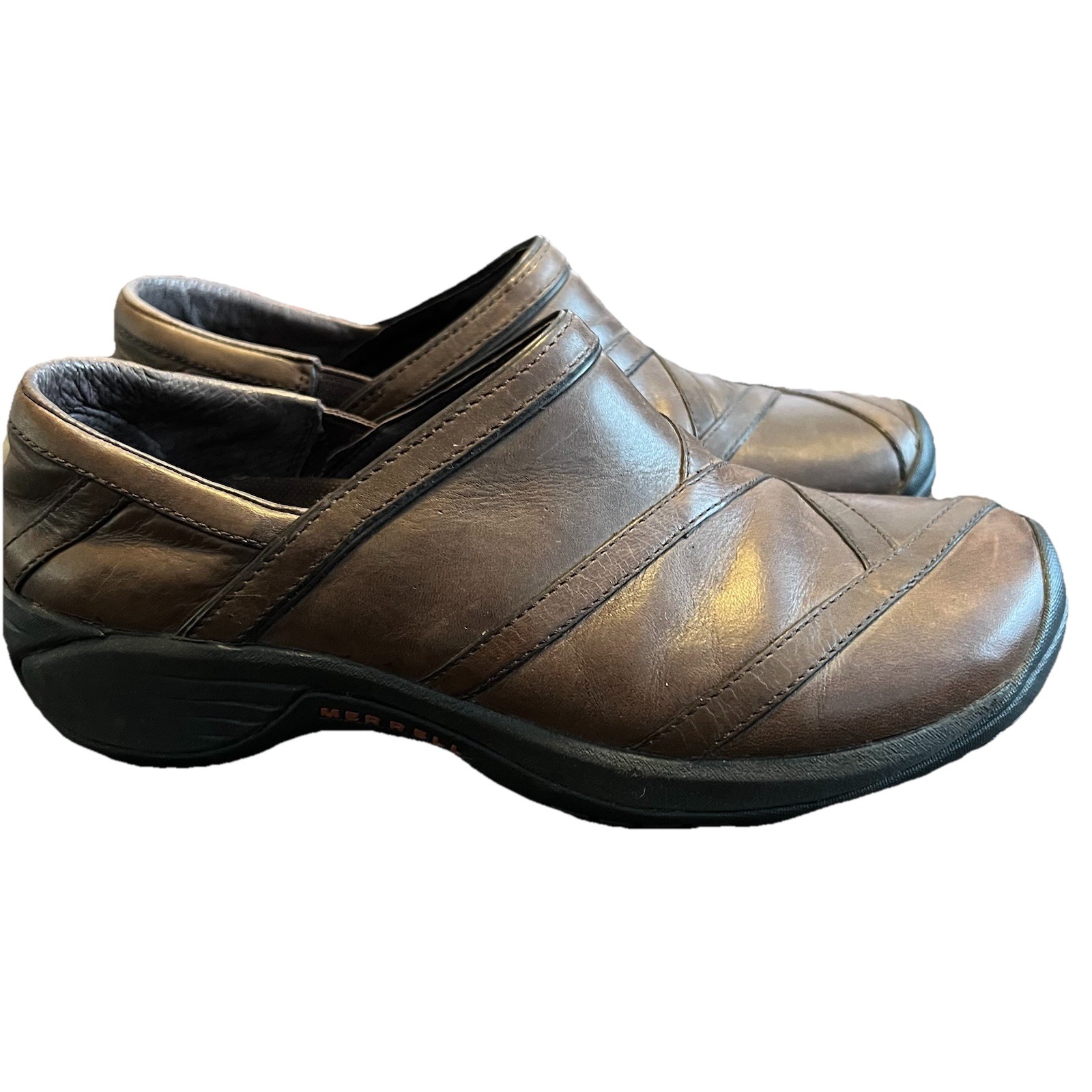 Merrell Shoes Encore Eclipse mocassini casual slip on donna 7 5M pelle marrone