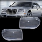 A Pair Front Headlight Lens Cover Shell Clear For Chrysler 300 300C 2005-2010