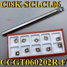 C08K-SCLCL06 SOLID CARBIDE Lathe Boring Bar - 8mm Shank CCGT060202R-F new