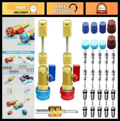 #ad 31Pcs R134A AC Valve Core Removal Tool Set Quick Installer for High Low Pressur $48.99