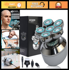 Upgraded 6D Floating Head Electric Shaver for Bald Men, IPX8 Waterproof, LED Dis