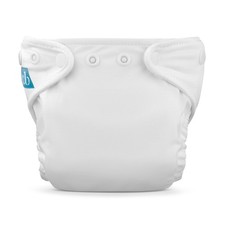 Charlie Banana 1 Pack Reusable Adjustable Cloth Diaper, Newborn - White