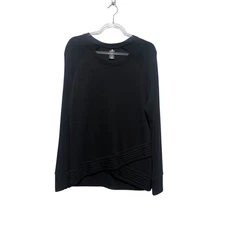 Active Life Black Lightweight Knit Pullover Top Women’s Medium Modal Blend 