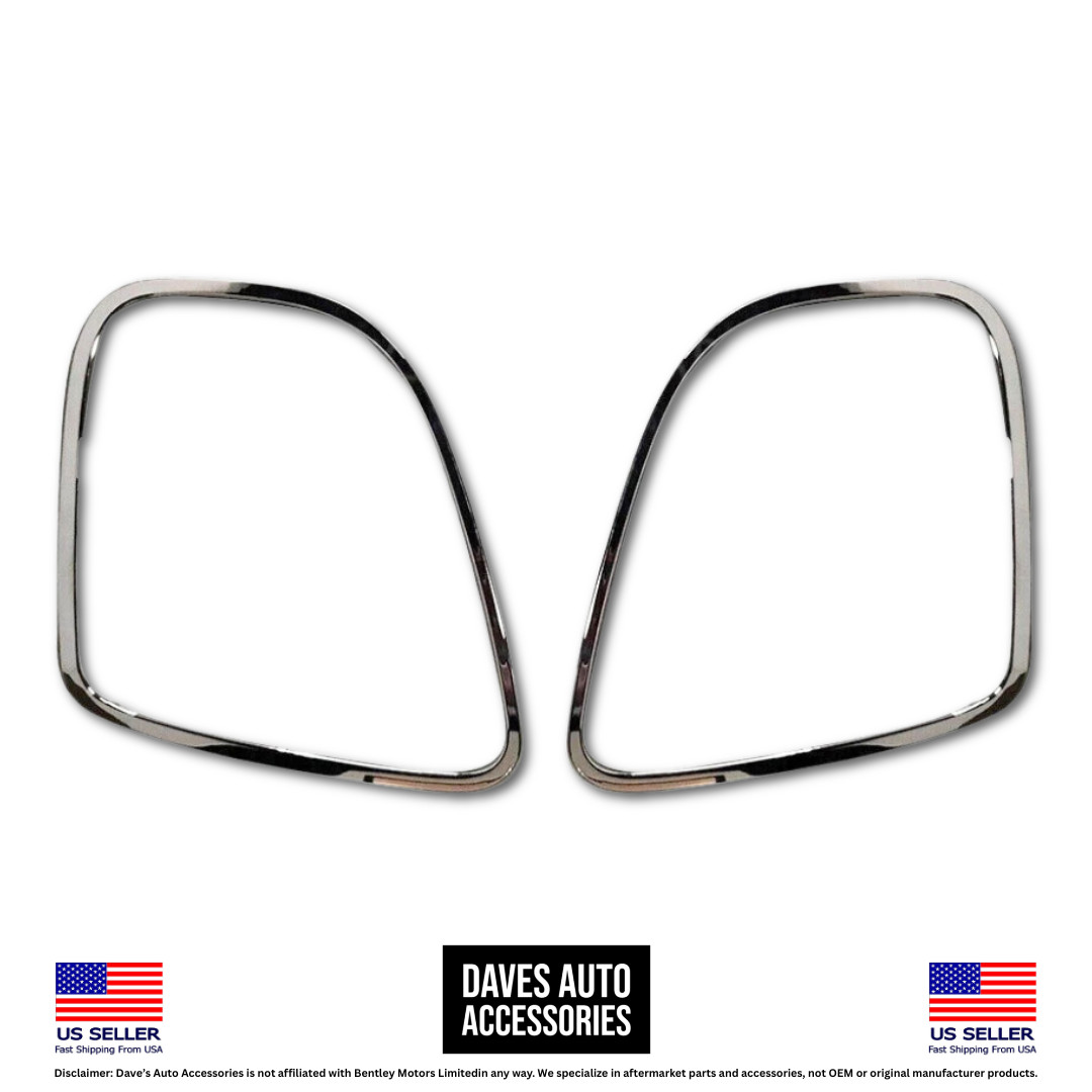 Chrome Headlight & Taillight Trim Ring Bezel Set Bentley for Flying Spur GT GTC