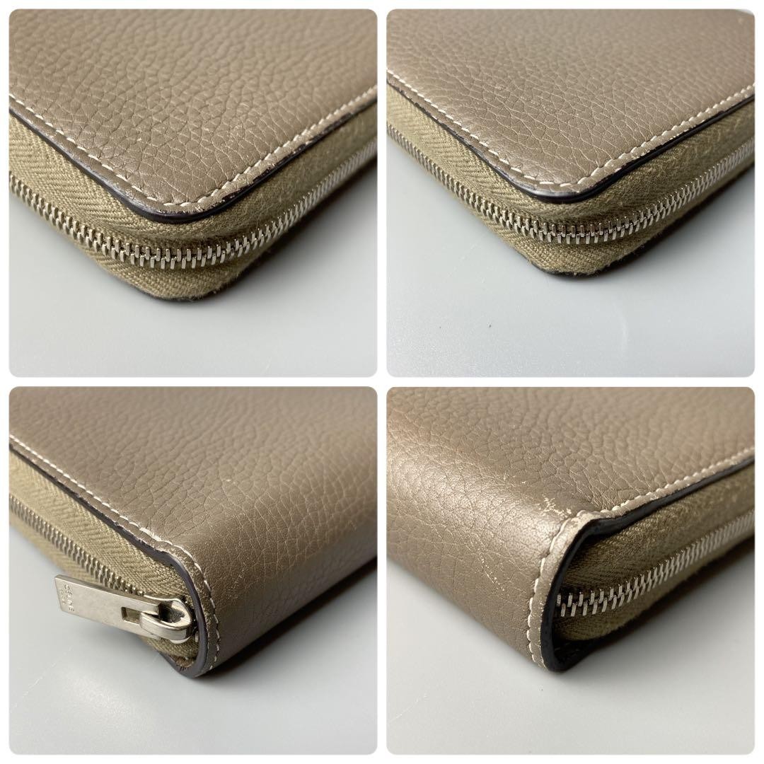 CELINE Multi-Function Large Wallet Beige Leather … - image 10