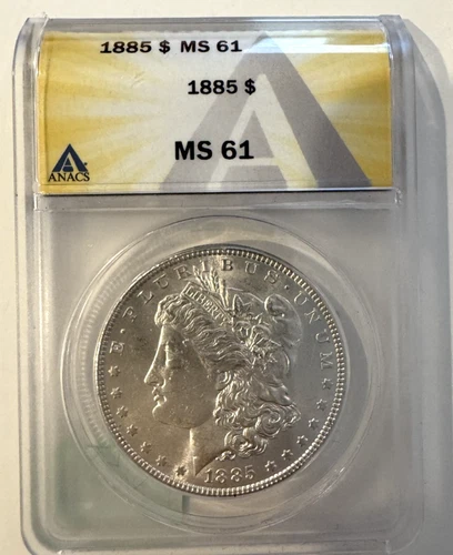 1885 Morgan Silver Dollar ANACS MS61