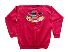 VTG Ducati Logo Sweatshirt Mens XL XXL Red Motorcycle Biker Moto Racing Pullover