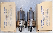 Tightly Matched Pair JAN-CTL-6K7GT Tung-Sol NOS Vacuum Tubes B, TV-7D Tested