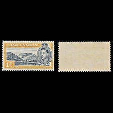 7582 Ascension SG39a 1D Black & Orange Yellow 1940. Sc#41Ac Mi41A. Mint MVLH. C£
