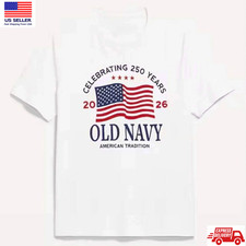 OLD NAVY US Flag 2026 RED, NAVY, etc 250th Anniversary T-SHIRT Sizes up to 5XL