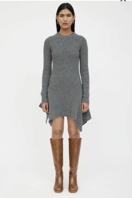Stella McCartney Gray Wool Knit Sweater Dress Asymmetric Hem Size 38 Long Sleeve | eBay Stella McCartney Gray Wool Knit Sweater Dress Asymmetric Hem Size 38 Long Sleeve | eBay