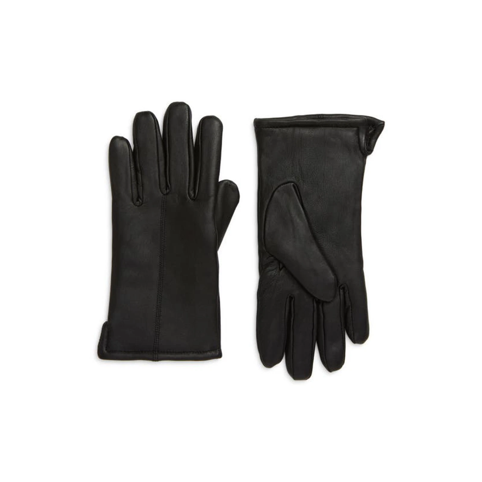 NORDSTROM Men's Black 100% Genuine Leather Gloves Size L NWT