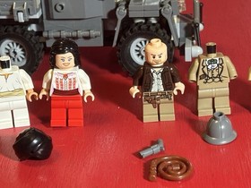 Lego Indiana Jones Minifigure, Parts & Vehicle Lot: From Sets 7622, 7195, 77012.
