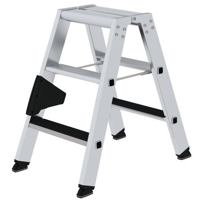 MUNK Stehleiter beidseitig begehbar mit clip-step 2x3 Stufen Bockleiter