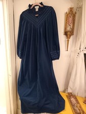 Beautiful Vintage Night Gown Navy Long Victorian Style Lace Gilligan O' MALLEY
