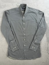 Suitsupply Geometric Cotton Cutaway Button Up Dress Shirt Mens 38 15 Loop