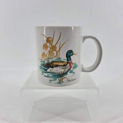 Anchor Hocking Mallard Duck Coffee Mug DE Miller Vintage Japan C8601/633 White
